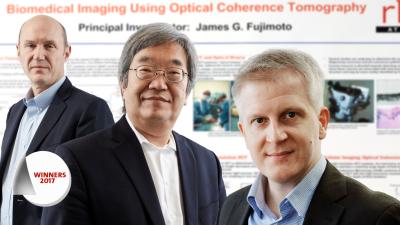 Eric Swanson, James G. Fujimoto and Robert Huber (from left to right)